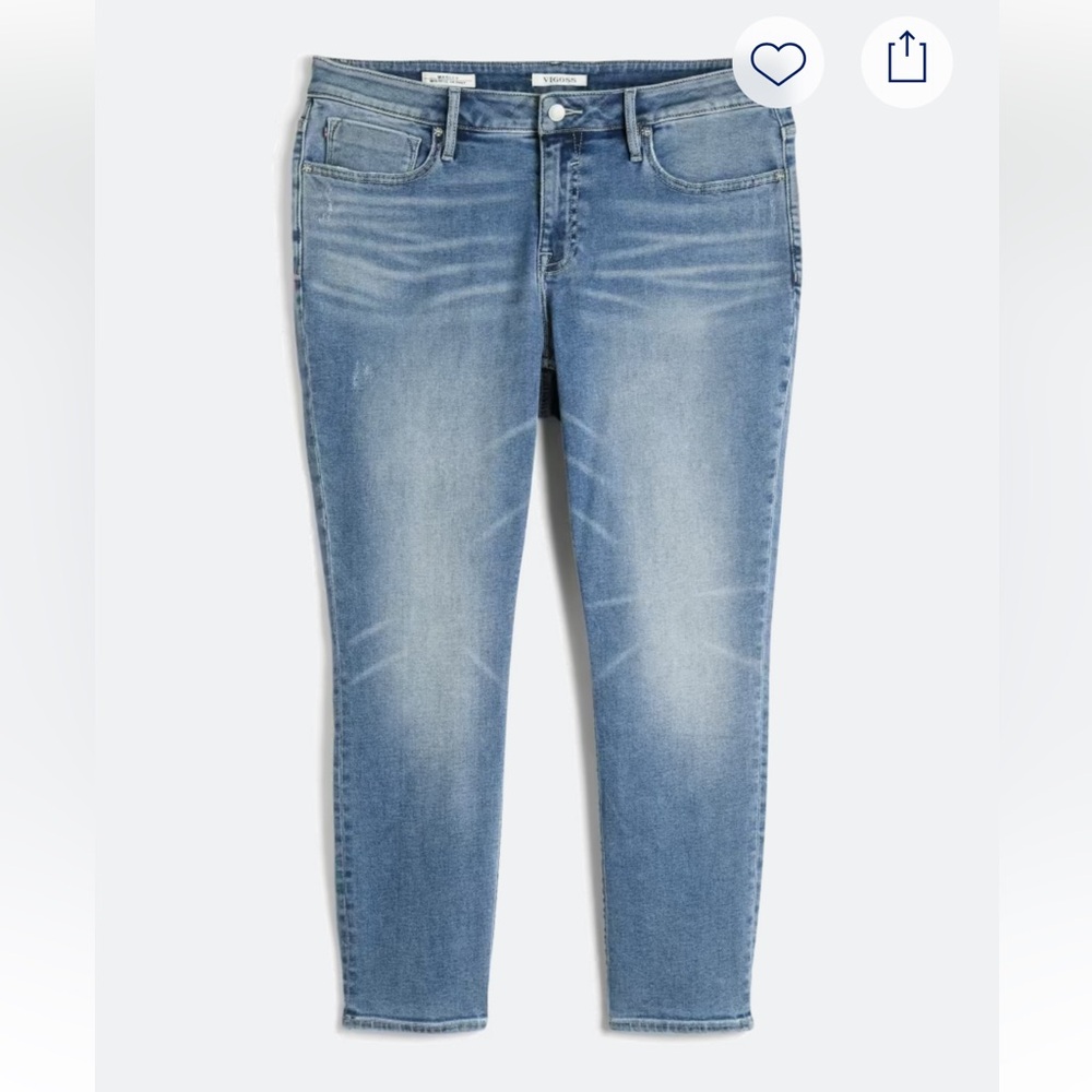 Vigoss Marley mid-rise distressed Skinny Ankle Jeans